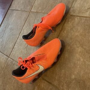 Nike Phantom Soccer Sneakers cleats- Bright Orange